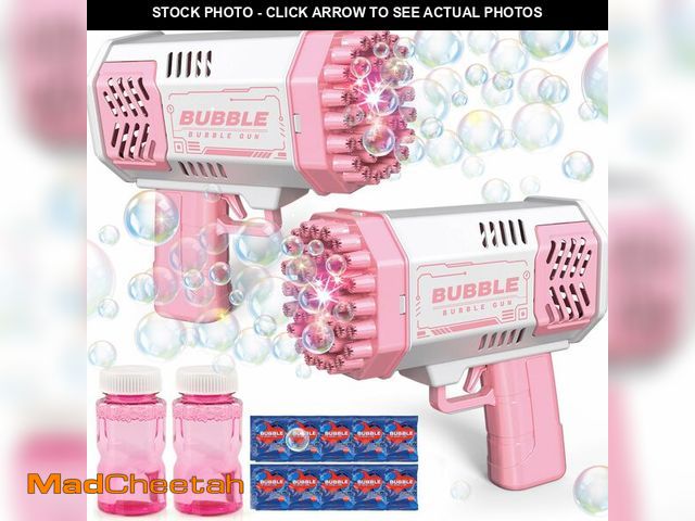 Lot 74-14335758 - JONEG Toys for 3-8 Year Old Boys Girls: 2 Pack Bubble Machine for Kids with Bubble Solution, Gifts f...