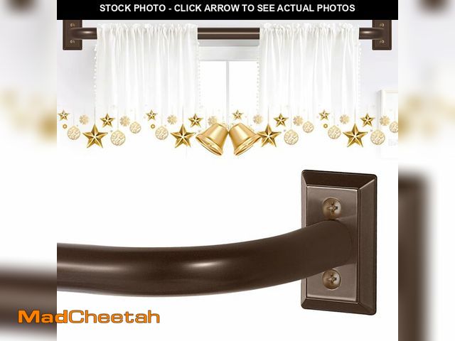 Lot 74-14053873 - TVWOO Bronze Wrap Around Curtain Rods 28 to 48":Blackout Adjustable Window Curtain Rod,Room Darkenin...