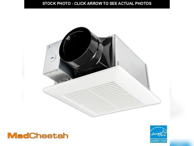Lot 74-13002288 - Panasonic Whisper Mighty Pick-A-Flow 70/90 CFM Ceiling/Wall Bathroom Exhaust Fan, Energy Star with 9...