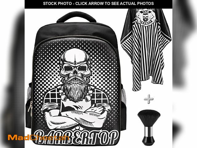 Lot 74-14057058 - Barber Supplies Clippers Backpack for Hairdresser, with Barber Cape &amp; Barber Brush, Large Travel...