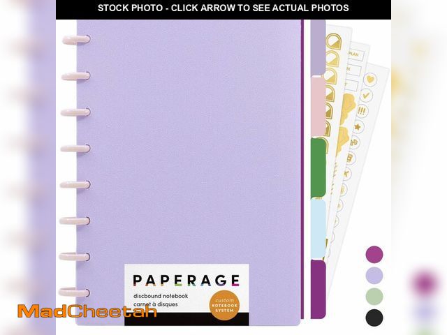 Lot 74-12715795 - PAPERAGE Customizable Discbound Notebook, 134 Pages, All-In-One, 8-Disc Refillable Spiral Journal wi...