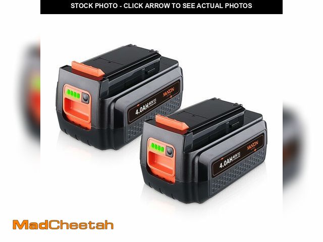 Lot 74-12460708 - VANON Replacement for Black and Decker 40V Lithium Max Battery 4.0Ah LBXR36 LBX2040 LBXR2036 LST540 ...