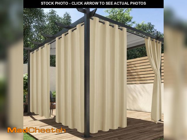 Lot 74-11551208 - HolidayIdeas Outdoor Curtains for Patio Waterproof, 4 Panels - 54 x 84 Inch - Privacy Protection &am...