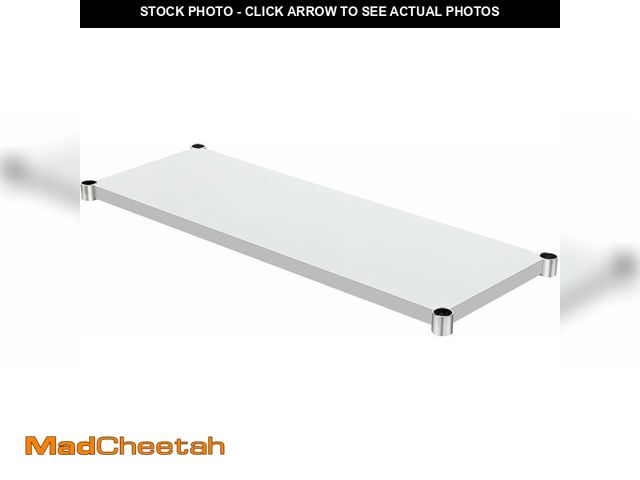 Lot 74-13073943 - HARDURA Galvanized Under Shelf for Prep and Work Table Adjustable Lower Shelf for 24" x 60" Stainles...