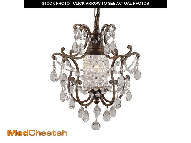 Lot 74-13771364 - Generation Lighting Maison De Ville 1-Light British Bronze French Country Classic Mini Crystal Candl...