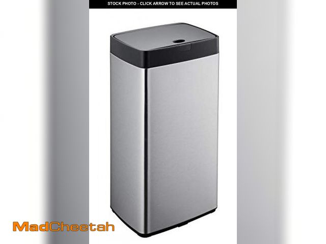 Lot 74-12098508 - (DENTED) SIMPLI-MAGIC Sensor Trash Can Automatic Touchless Kitchen Garbage Bin, Stainless Steel, 13 ...