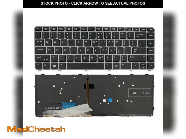 Lot 74-12978710 - Tiugochr Laptop Replacement US Layout with Backlight Keyboard for HP Elitebook Folio 1040 G3 818252-...
