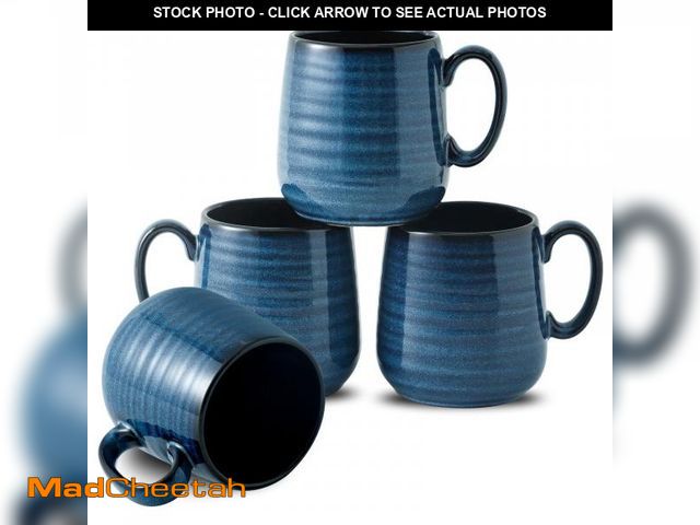 Lot 74-12307582 - Hasense Small Coffee Mugs 10 oz, Ceramic Cappuccino Cups Set of 4, Espresso Mug with Handle for Latt...