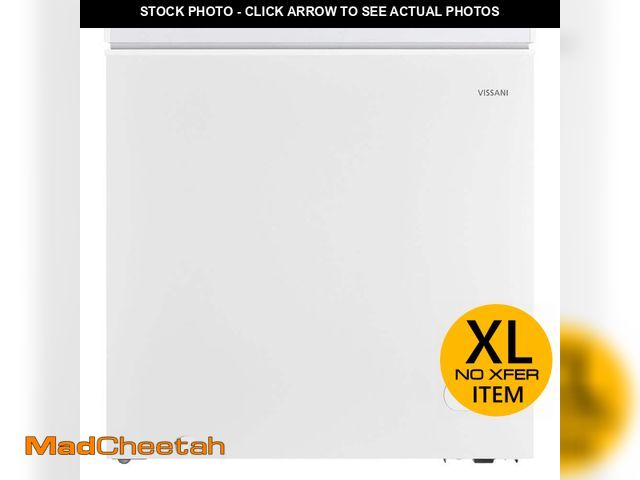 Lot 74-14355651 - (LIGHT DAMAGE) Vissani 7.0 cu. ft. Manual Defrost Chest Freezer with LED Light in White, Garage Read...