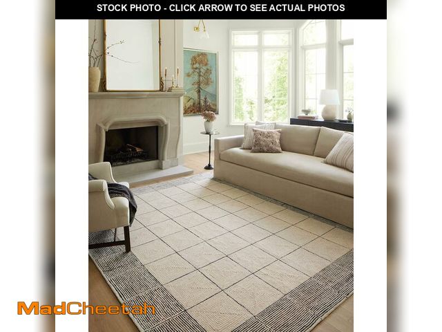 Lot 74-14068215 - Loloi Chris Loves Julia Francis Collection FRA-02 Cream/Black 2'-0" x 5'-0" Accent Rug - UNUSED
