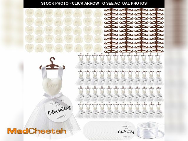 Lot 74-14379699 - Dimsile 194 Pcs/48 Set Wedding Dress Soap Party Favors Handmade Bridesmaids Gifts for Guests White H...