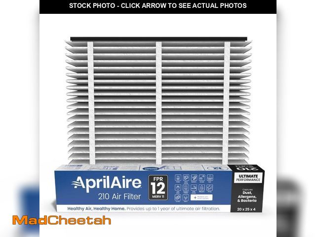 Lot 74-13667354 - AprilAire 210 20 in. x 25 in. x 4 in. MERV 11 FPR 12 Pleated Filter For Air Cleaner Models 1210/1620...
