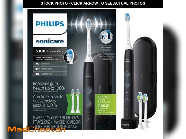 Lot 74-12119541 - Philips Sonicare ProtectiveClean 5300 Rechargeable Electric Toothbrush, with Pressure Sensor, 3 Clea...