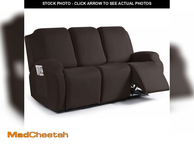 Lot 74-12677375 - TAOCOCO Recliner Sofa Slipcover, 3 Pieces Polyester Fabric Stretch Sofa Covers for 3 Seat Reclining ...