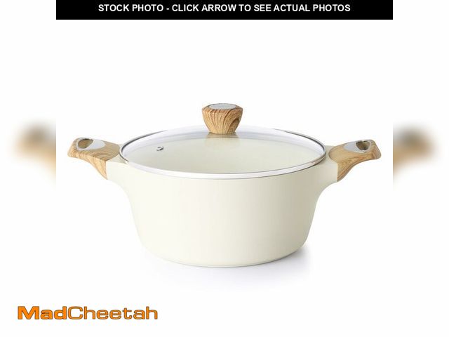 Lot 74-12716922 - SENSARTE Ceramic Nonstick Stock Pot with Lid, 2.6/4.5/6.6/8.5 QT Soup Pot Casserole Pot, Non-toxic H...