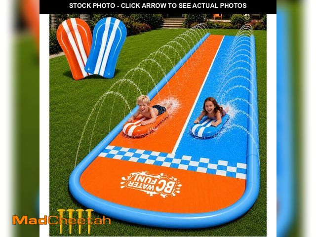 Lot 74-14206560 - BCWATERFUNPD Water Slide with 2 Bodyboards - 22.5ft Water Slides for Kids Backyard, Premium Muti-Way...