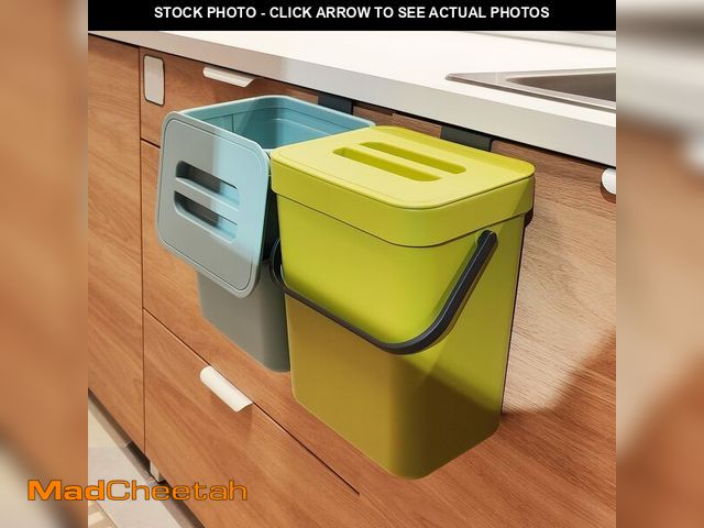 Lot 74-12459507 - stonespace Small Kitchen Trash Can with Lid, Compost Bin Indoor Kitchen Sealed, Under Sink Trash Can...