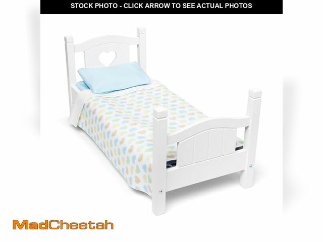 Lot 74-12665189 - Melissa &amp; Doug Mine to Love Wooden Play Bed - UNUSED