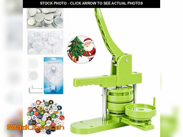 Lot 74-14378882 - Button Maker Machine 75mm (3 in) Installation-Free, DIY Button Pin Maker Machine, Button Badge Press...