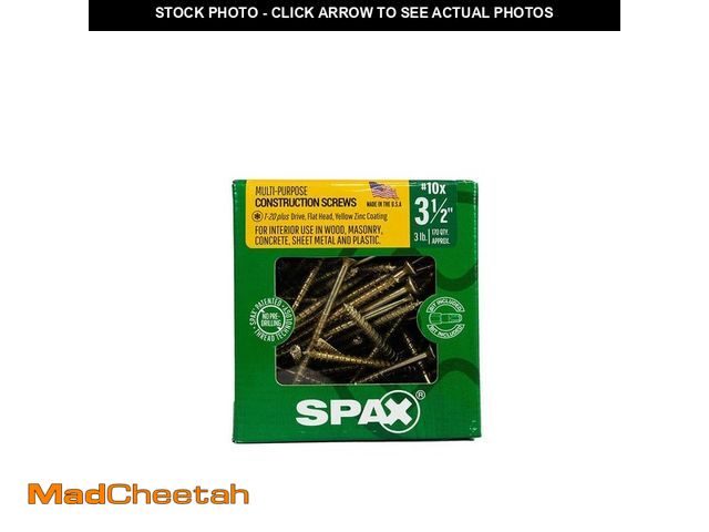 Lot 74-14255847 - SPAX #10 x 3-1/2 in. Interior Flat Head Wood Screws Construction Framing Torx T-Star Plus (170 Each)...