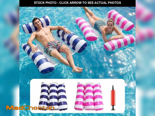 Lot 74-14340027 - SULIMRA Inflatable Pool Floats Adult, 2 Pack Thick Pool Floaties Heavy Duty, Non-Stick PVC Rafts Cha...