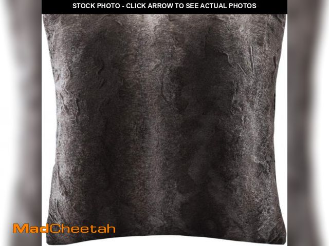 Lot 74-12138620 - Madison Park Zuri Faux Fur Animal Throw Pillow, Luxury Square Decorative Pillow, 20X20, Brown, 1 Cou...
