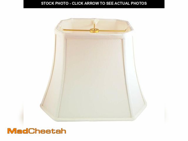 Lot 74-12881346 - Royal Designs Rectangle Cut Corner Lamp Shade, White, (5 x 6.5) x (8 x 12) x 10 - USED