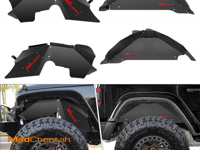 Lot 74-12352943 - Nilight Front &amp; Rear Inner Fender Liners Wheel Cover Fit for 2007-2018 Wrangler JK JKU 4WD (4-Do...