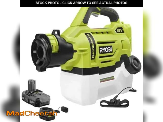 Lot 74-12775843 - RYOBI - ONE+ 18V Cordless Electrostatic 0.5 Gal Sprayer with 2.0 Ah Battery and Charger - P2890 - UN...