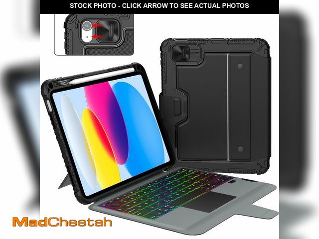 Lot 74-13628257 - Nillkin Protective iPad A16 11th 10th Gen Case with Keyboard, Portrait/Landscape Modes, Detachable B...