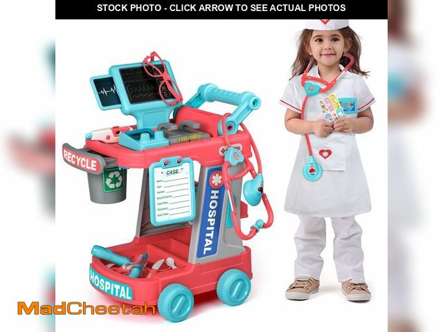 Lot 74-12702919 - Liberry Doctor Kit for Toddlers Aged 2 3 4 5, Pretend Doctor Playset for Kids with Cart, Costume and...