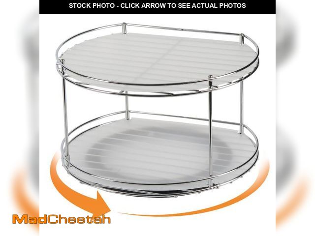 Lot 74-12437669 - J JACKCUBE DESIGN 2 Tier Lazy Susan Turntable Cabinet Organizer - Rotating Spice Rack Storage Contai...