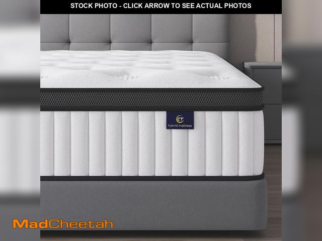 Lot 74-12430132 - cemtip Queen Mattress, 12 Inch Hybrid Mattress in a Box, Memory Foam and Pocket Springs, Fiberglass ...