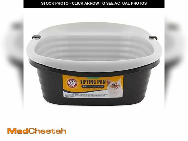 Lot 74-12759829 - Arm &amp; Hammer Large Sifting Litter Box Scoop Free Cat Litter Tray with Microban, Made in USA - UN...