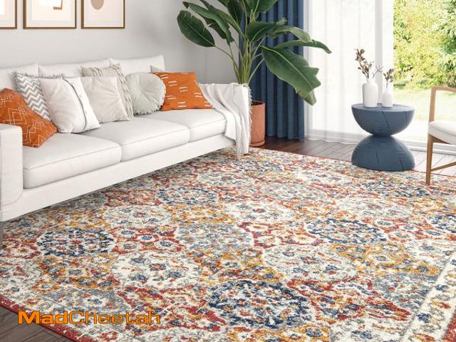 Lot 74-12536344 - Chelsea Transitional Oriental 5'3'' x 7'3'' Multicolor Polypropylene Indoor Area Rug, 5' x 7' - USED