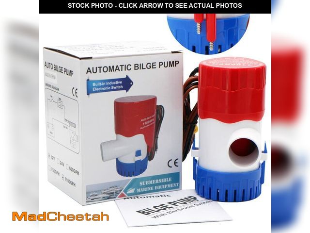 Lot 74-14268359 - HUIXHAO 1100GPH 12 Volt Auto Bilge Pump Electric with Electrode Switch for Boat Submersible Marine W...