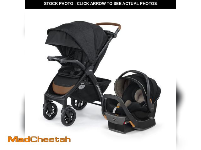 Lot 74-12133912 - Chicco Bravo Primo Trio Travel System, Bravo Primo Quick-Fold Stroller with Chicco KeyFit 35 Zip Ext...