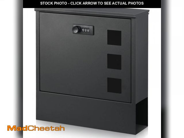 Lot 74-12444609 - xydled Mailbox with Combination Lock,Large Capacity Wall Mounted Locking Security Mailbox,Large Mail...
