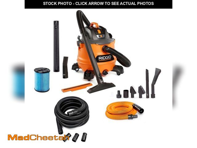 Lot 74-14611175 - RIDGID 14 Gal. 6.0 Peak HP NXT Shop Vacuum HD1401 Wet Dry Vac with Filter, 20 ft. Hose, Accessories ...