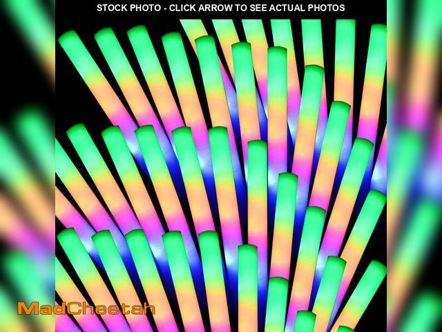 Lot 74-13569950 - HBYLXTJ 55 PCS Foam Glow Sticks Bulk With 3 Modes Colorful Flashing,Foam Light up Sticks,Glow Sticks...