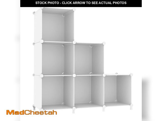 Lot 74-12698437 - AWTATOS Cube Storage Organizer, Storage Cubes Shelves Bookshelf, 6 Cube Closet Organizers and Storag...