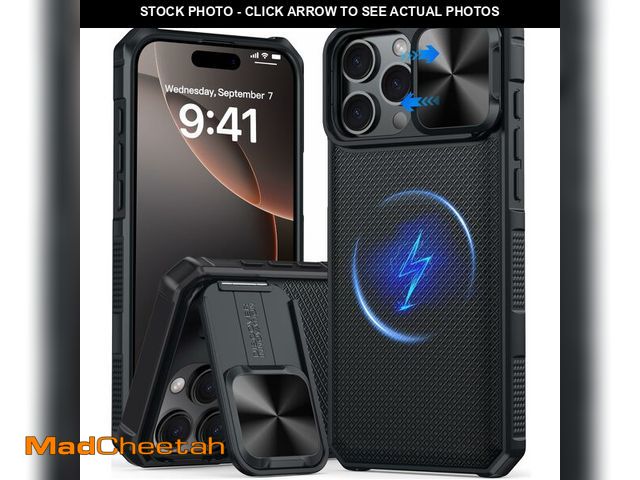 Lot 74-12603185 - GIVELOT Magnetic for iPhone 16 Pro Max Case,[Compatible with Magsafe][Slide Camera Cover][Kickstand]...