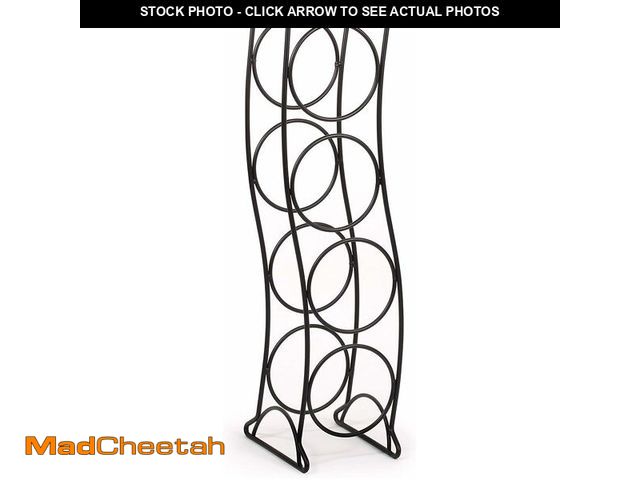 Lot 74-13734011 - (SOME DAMAGE) Spectrum Curve 4 Bottle Wine Rack Holder for Bar &amp; Countertop Bottle Storage, Mode...