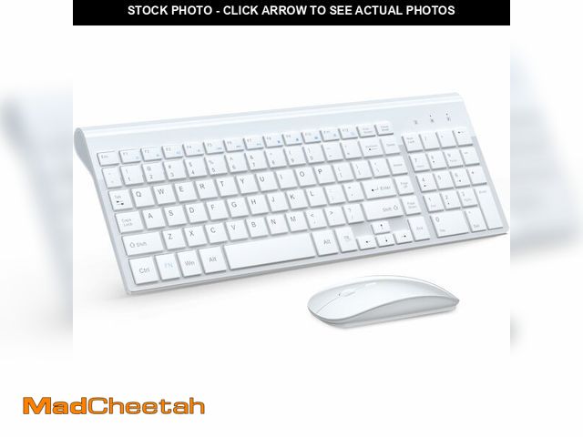 Lot 74-13966228 - TopMate Wireless Keyboard and Mouse Ultra Slim Combo, 2.4G Silent Compact USB 2400DPI Mouse and Scis...