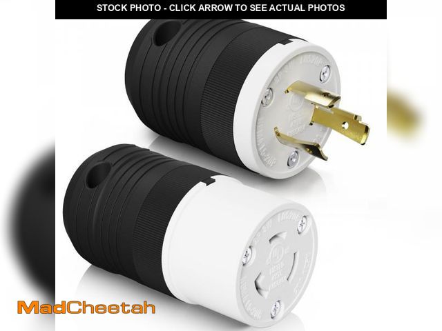 Lot 74-12303039 - AIDA NEMA L5-20P &amp; NEMA L5-20R Locking Plug and Connector, Twist Generator Male and Female Adapt...