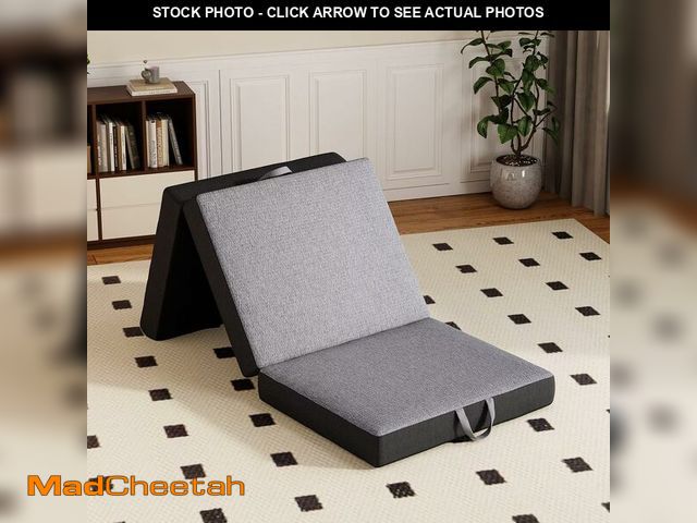 Lot 74-13584283 - Vamcheer Tri Folding Mattress Single Size - 4 Inch Foldable Mattress for Travel/RV/Camping/Guest Roo...