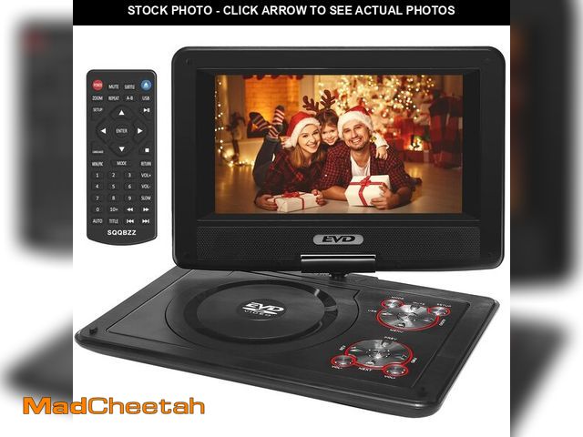 Lot 74-13044276 - (SCREEN MAY BE DAMAGED) 11.5" Portable DVD Player with 9.5" Swivel Screen, 5-Hours Rechargeable Batt...