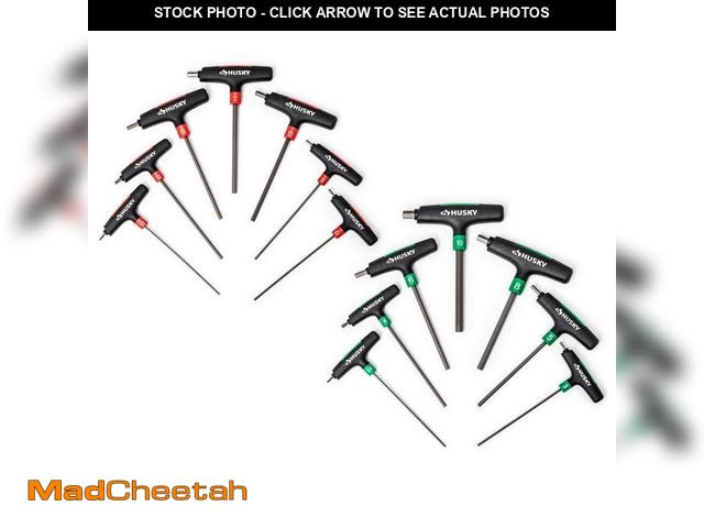 Lot 74-12745884 - Husky 14-Piece T-Handle SAE &amp; MM Hex Key Set - UNUSED