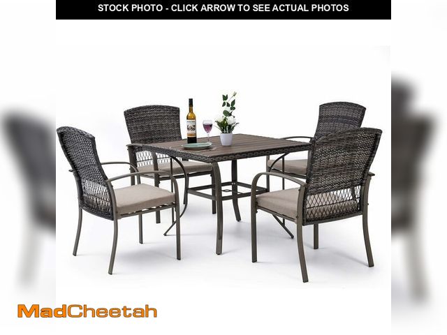 Lot 74-12786184 - (CHAIRS ONLY) Pamapic Outdoor 4-Piece Patio Dining Chairs, Weather Resistant PE Rattan Table and Cha...