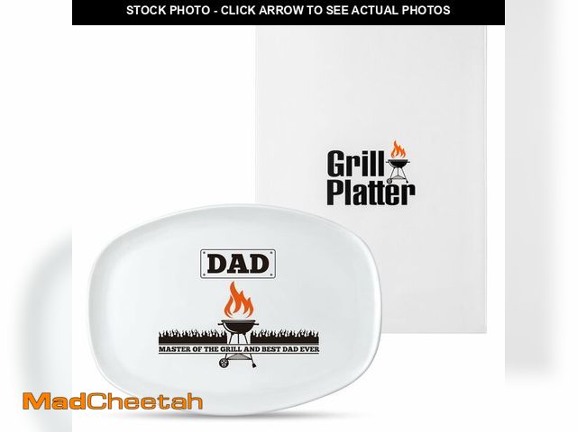Lot 74-14271605 - R HORSE Father Day Grill Platter Gift - Dad BBQ Serving Tray Plate Dishes White Oval Serving Dishes ...